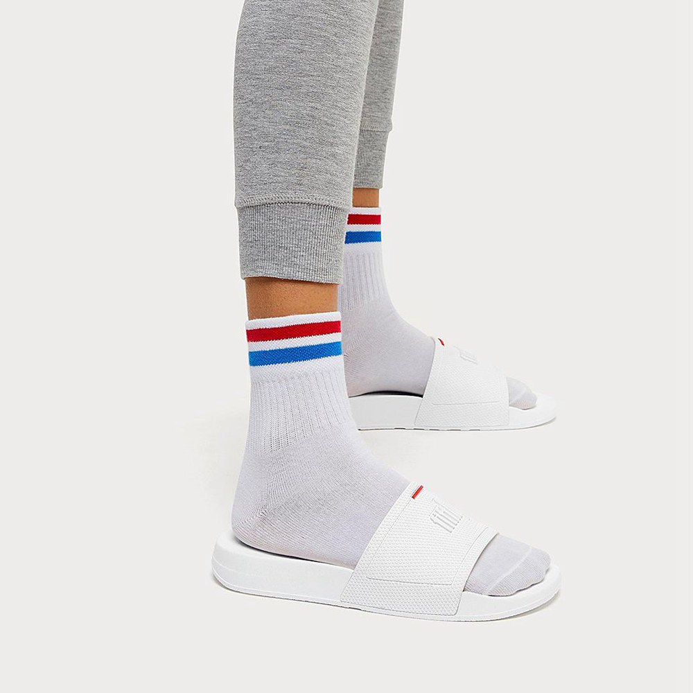 Fitflop Womens Slides - Iqushion Pool - White - 527-OICXJU